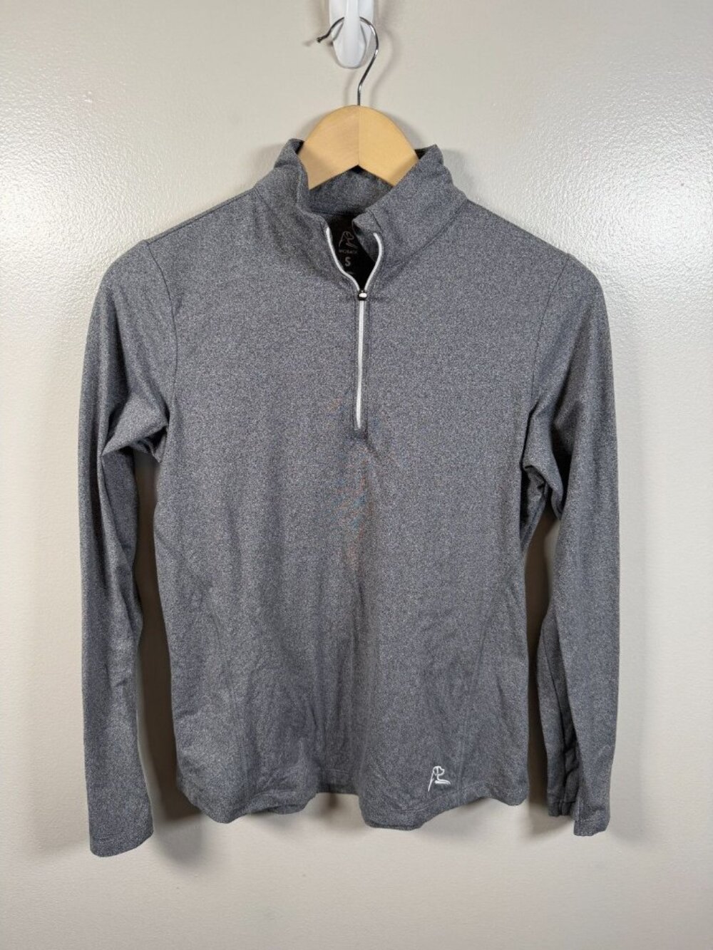 Rhoback Performance Quarter Zip Womens Size Small Gray Golf Active Travel